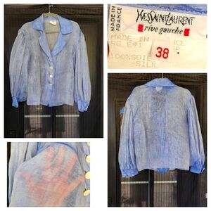 Yves Saint Laurent‎ Light Blue Silk Shirt